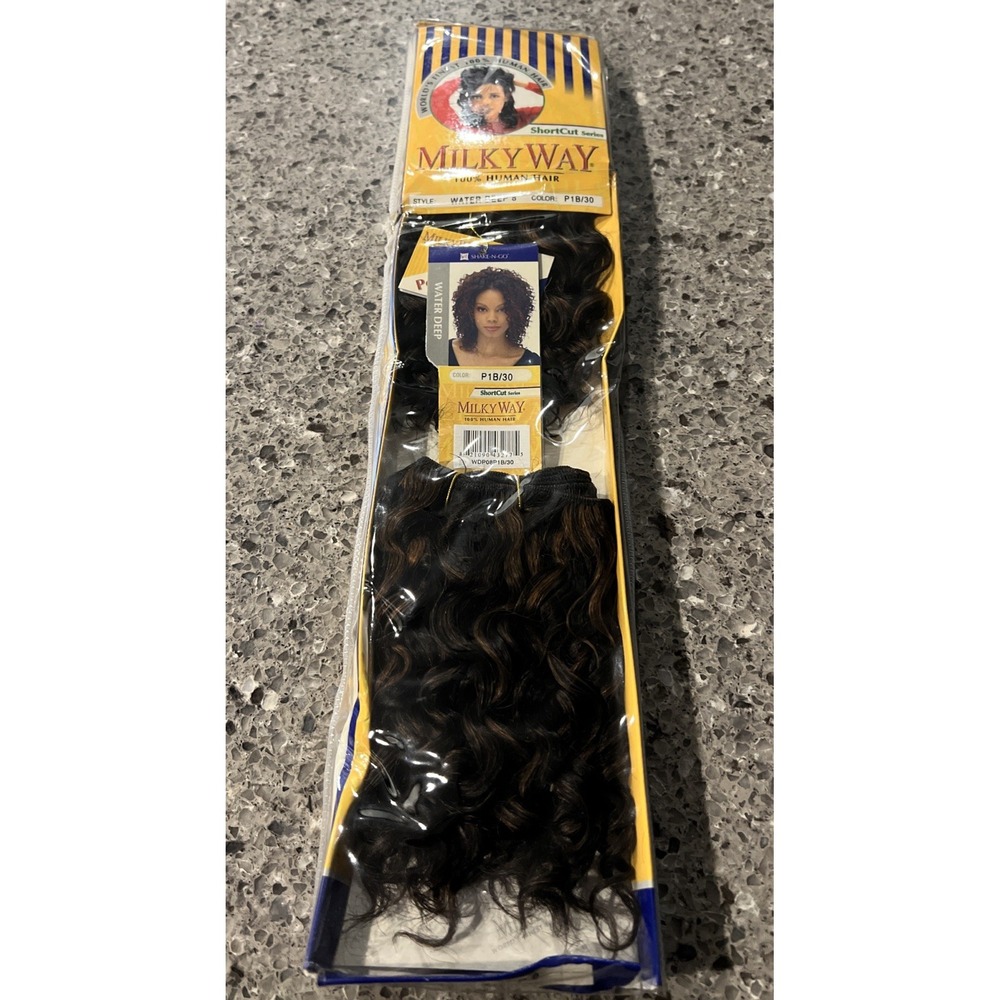 Milky Way Short Cut Series Shake N Go 100% Human Hair Water Deep 8 P1B/30 New